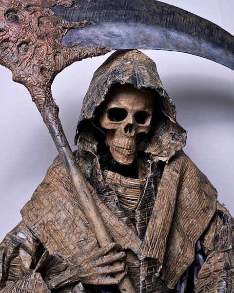 アンティーク チェコ デスアート 死神 この死神、実はダンボールです 全高160cmの大型アートが夢に出てきそう