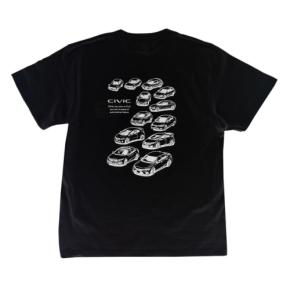 シビックの歴史をデザインしたTシャツに新色ブラックが登場