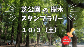 芝公園で樹木スタンプラリー開催