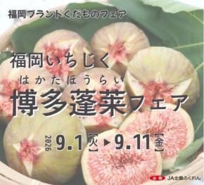 福岡県産イチジク「蓬莱柿」を堪能する博多蓬莱フェア開催