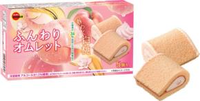 ふんわりオムレット春めく白桃が期間限定で新登場！ブルボンから春限定の新味ケーキ