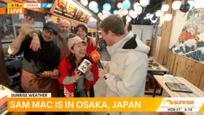 豪州No.1朝番組『Sunrise』が「道頓堀 屋台村 祭」を生中継!