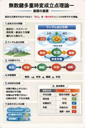 革新的セキュリティ理論「無数鍵多重時変成立点理論」が、新たなサイバーセキュリティ基準を設定