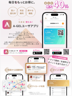 A-GELギフトポイントとカードの公式YouTubeチャンネルが登録者1,000人突破