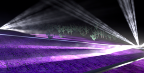 芝ざくら滝上公園で「TAKINOUE PINK AURORA」開催、夜空に輝くピンクのオーロラを体感