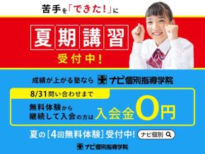 ナビ個別指導学院、夏期講習で「できた!」を実感できる学習体験を提供
