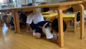 近畿大学附属幼稚園、6月17日に地震避難訓練を実施