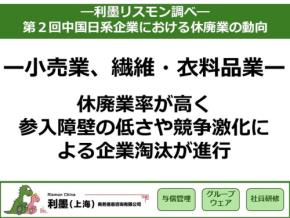 中国日系企業の休廃業動向レポート（2026年調査）：1,628社が休廃業、小売業・自動車製造業で変化顕著