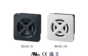 パトライト、薄型化要望に応えるコンパクトな電子音報知器「BDシリーズ」を発売