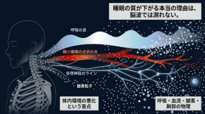 睡眠の質低下の真因とは?トラタニが解明する体内環境と呼吸の物理