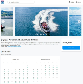 淡路島アドベンチャーRIBライドがインバウンド向け予約サービスを開始