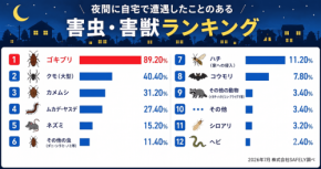 夜間の害虫・害獣遭遇に関する実態調査