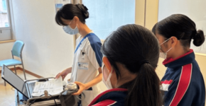近畿大学附属中学校の医薬コース生徒が奈良病院で看護体験実習を実施