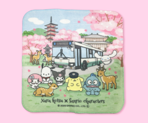 奈良交通とサンリオキャラクターズが初コラボしたミニタオルが登場