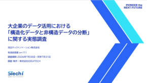 大企業におけるデータ活用の実態調査を双日テックイノベーションが公開