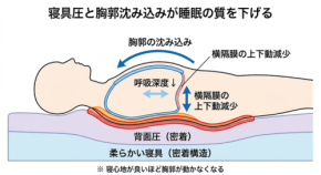 睡眠中の呼吸の質を低下させる寝具の構造的リスクとは