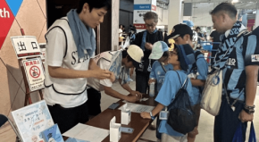 FC大阪のホームゲームで近畿大学経営学部が「近大DAY」を開催