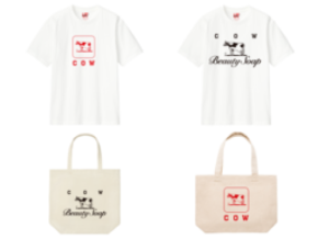 ユニクロイオンモール鶴見緑地店×牛乳石鹸が地域コラボ　赤箱ロゴのTシャツ＆トートバッグ発売