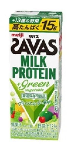 グリーンスムージー風味のプロテイン飲料「(ザバス) MILK PROTEIN＋Green Vegetable」5月19日新発売／全国
