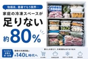 冷凍庫キャパオーバー。 二季化時代の冷凍容量「新・指標 約140L」