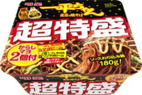 「明星 一平ちゃん夜店の焼そば 超特盛 からしマヨ2個付」2026年8月24日(月)新発売