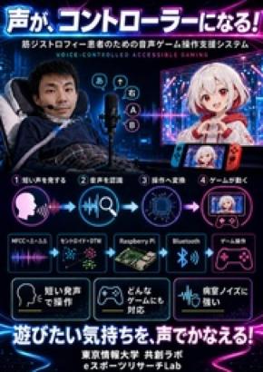 【東京情報大学】筋ジストロフィー患者のための音声ゲーム操作支援システムを開発