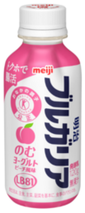 「明治ブルガリアのむヨーグルト ピーチ風味LB81」（ONE SHOT・120g）/ 2026年10月20日から全国で新発売