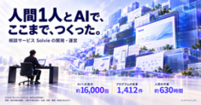 人間1人とAIで相談サービスを開発　3か月でAIへの指示約16,000回・統合した変更1,412件