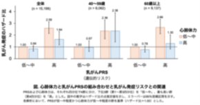 高い心肺体力が遺伝的要因による乳がん発症リスク上昇を抑える可能性