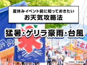 夏のイベント天気攻略法！夏休みに知っておきたい　猛暑・ゲリラ豪雨・台風を知るポイントは？