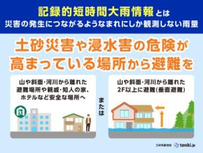 記録的短時間大雨情報とは 発表されたときにとるべき行動
