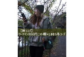 【神コスパ】ワークマン350円ニット帽×しまむら冬コーデ