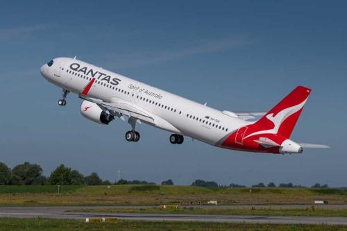カンタス航空(エアバスA321XLR型機)