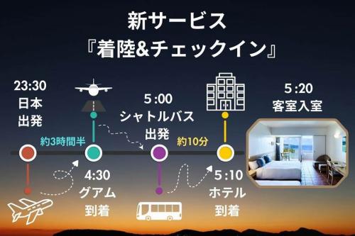 リゾナーレグアム、着陸&チェックイン