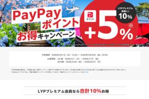 ヤフートラベル、対象プラン利用でPayPayポイント5％上乗せ　3月20日まで