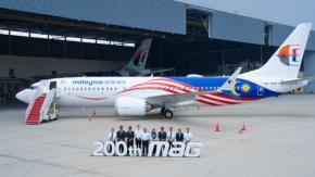 マレーシア航空、200機目のボーイング機を受領