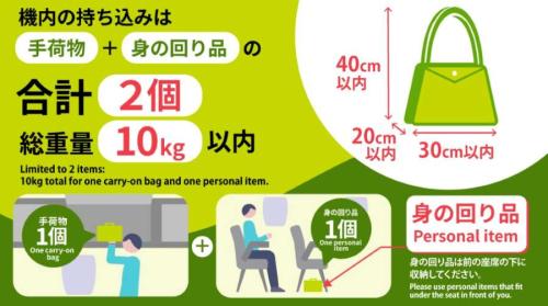 ソラシドエア 機内持ち込み手荷物規定