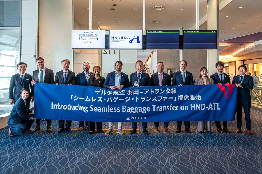 デルタ航空、東京/羽田発アトランタ行きで乗り継ぎ手荷物の再検査不要に