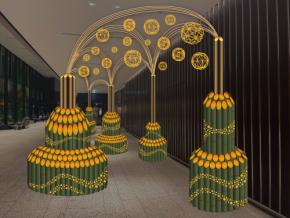 大都会砂漠の中にオアシス発見! 大手町に突如、竹の癒し系アート群が出現!気鋭のアート集団が手がける空間に癒される!