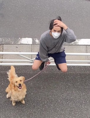 視線でママを応援！