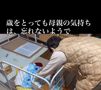 タオルをかける