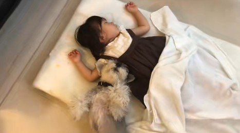 一緒に寝るトトちゃんと女の子5