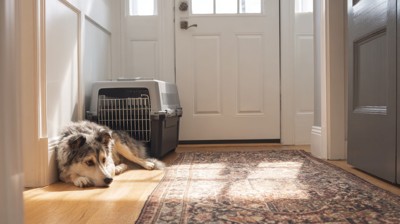 帰りを待つ犬