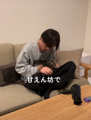 甘えん坊な一面も