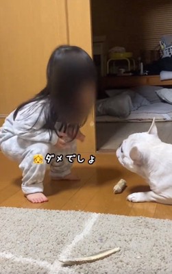 はなちゃんを叱る女の子