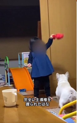 おもちゃで遊ぶふたり