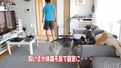 寝室で休むことに