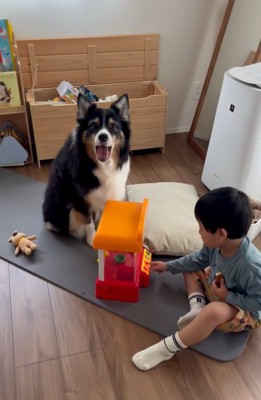 口を開けるレアちゃん