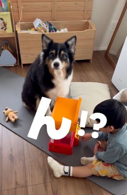 何かに気付いたママ