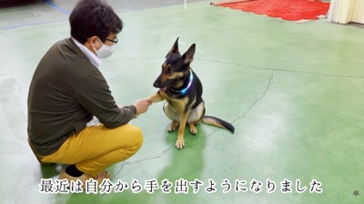 足を拭いてもらう維桜ちゃん